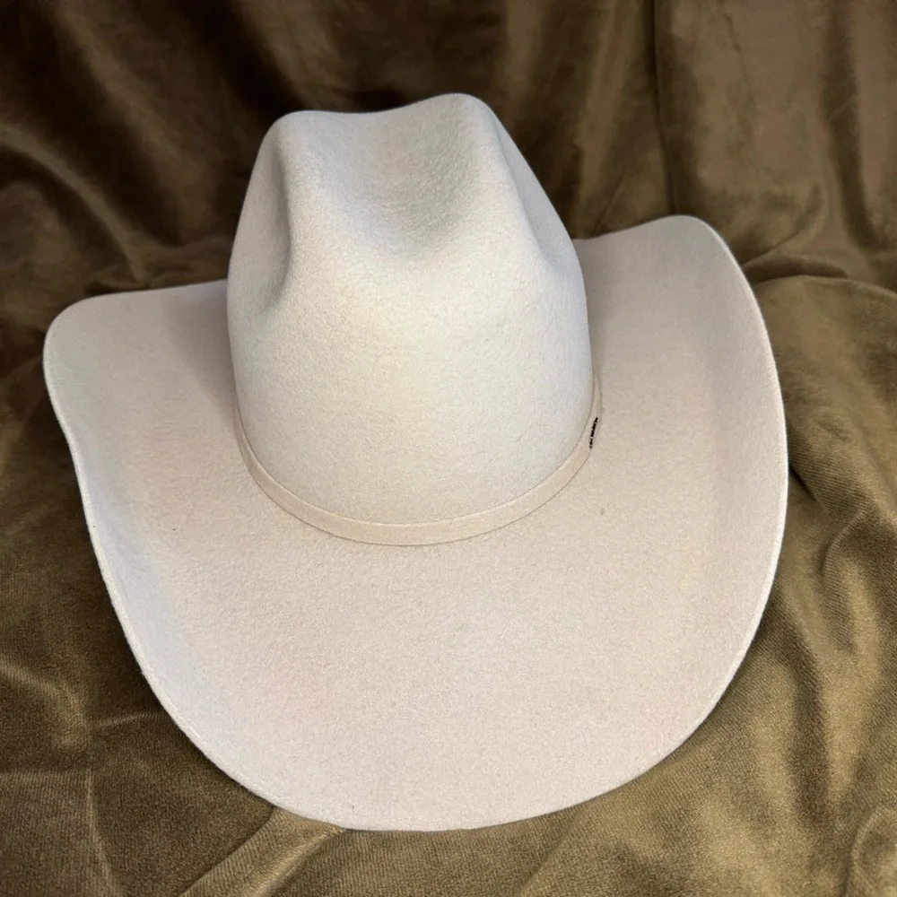 Tombstone Wool Felt Tejana Ivory Size 7 1/8 - Picture 2 of 5